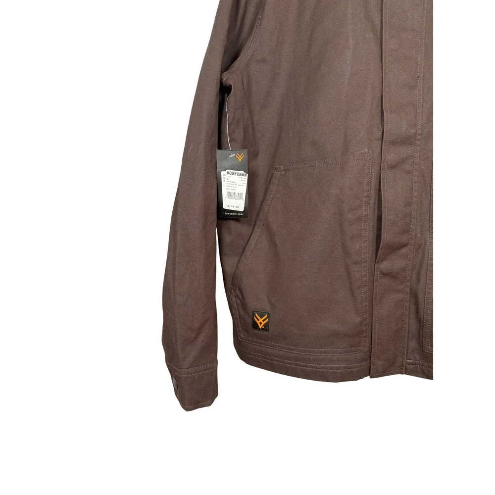 NWT HAWX MEN'S OAKDALE SOLID CHORE COAT, Brown, Size Large